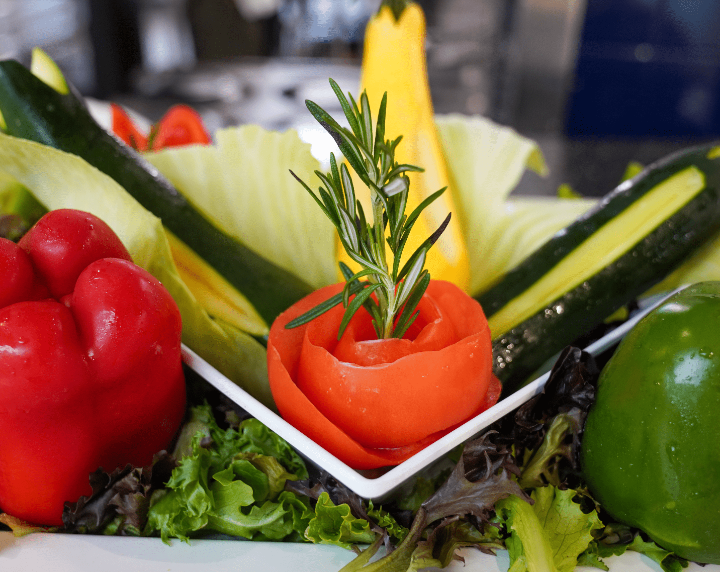 Fresh vegetables for UVA Dine's Farm to Fork event. 